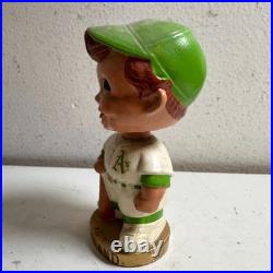 Vintage 1968 Oakland Athletics White Uniform Japan Made Baseball Bobblehead