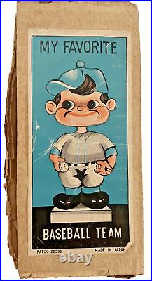 Vintage 1968 Phila Phillies Nodder Bobblehead from Japan- Lime Base In Box RARE