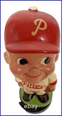 Vintage 1968 Phila Phillies Nodder Bobblehead from Japan- Lime Base In Box RARE