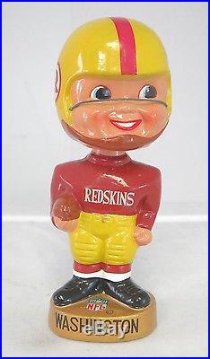 Vintage 1968 Washington Redskins Bobble Head Gold Helmet Red Stripe Nodder