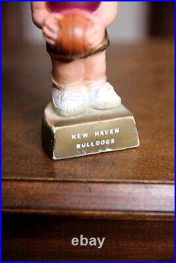 Vintage 1969 New Haven Bulldogs High School Mascot Basketball rubber Bobblehead