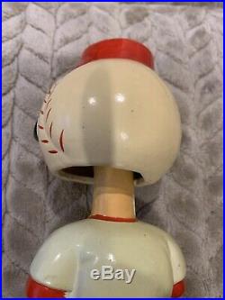 Vintage 1970-80's Ceramic Cincinnati Reds Bobblehead Nodder Green Base Baseball