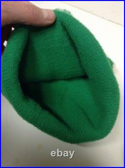Vintage 1970's Baltimore Clippers Hockey Enjoy Coca-Cola Knit Winter Hat Green