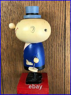 Vintage 1970's Canada Dry advertising Pedrito Wooden Bobblehead Figure Sign