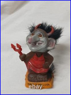 Vintage 1970s Russ Berrie & Co Devil Troll Bobble Head Nodder Factory Error RARE