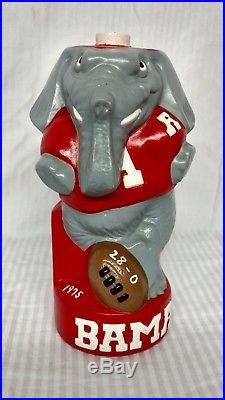 Vintage 1975 Alabama Crimson Tide Big Al Mascot Ceramic Decanter 28-0 Iron Bowl