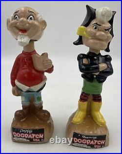 Vintage 1975 Granny and Pappy Dogpatch USA Bobble heads