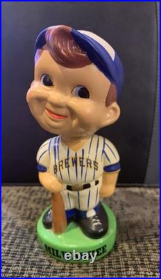 Vintage 1980s Milwaukee Brewers Nodder Bobblehead Green Base