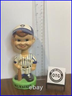 Vintage 1980s Milwaukee Brewers Nodder Bobblehead Green Base