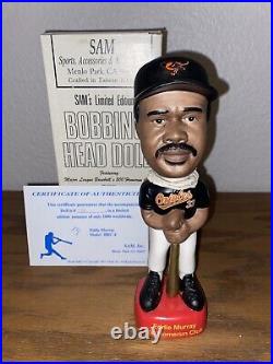 Vintage 1997 Eddie Murray SAM Bobblehead NEW 500 HR Club 1/1000 Baltimore Oriole
