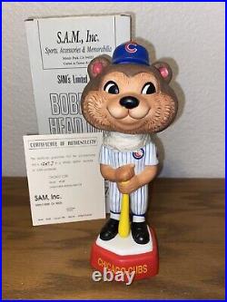Vintage 1998 Clark Mascot SAM Bobblehead NEW 1/3000 Chicago Cubs Wrigley Cubbies