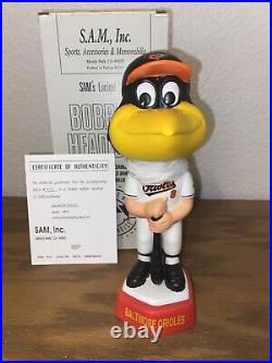 Vintage 1998 The Bird Mascot SAM Bobblehead NEW 1/3000 Baltimore Orioles Browns