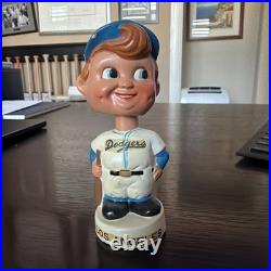 Vintage 4.5 LA Dodgers Bobblehead MLB Baseball 1960s White Circle Base