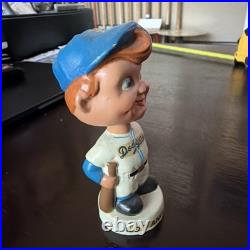 Vintage 4.5 LA Dodgers Bobblehead MLB Baseball 1960s White Circle Base