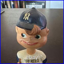 Vintage 4.5 New York Yankees Bobblehead MLB Baseball 1960's White Circle Base