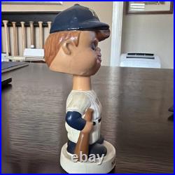 Vintage 4.5 New York Yankees Bobblehead MLB Baseball 1960's White Circle Base