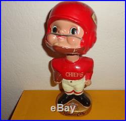 Vintage 60's AFL Kansas City Chiefs Nodder Bobble Head with Ear Pads