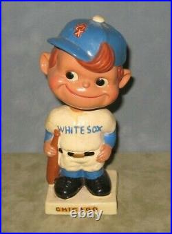 Vintage 60's Chicago White Sox Bobblehead White Base