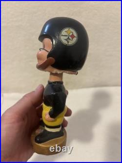 Vintage 60's Sports Specialties Pittsburgh Steelers Gold Based Bobblehead