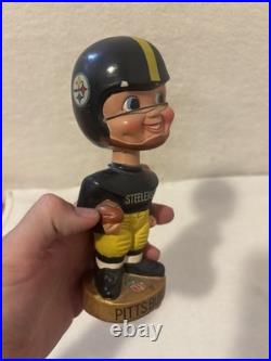 Vintage 60's Sports Specialties Pittsburgh Steelers Gold Based Bobblehead