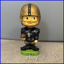 Vintage 60s Bobblehead Nodder Iowa Hawkeyes Football Toes Up Japan Repaired RARE