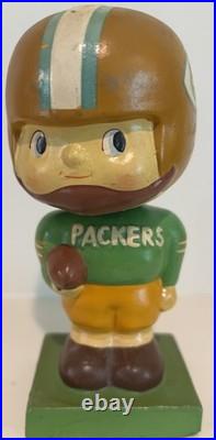 Vintage'60s Green Bay Packers Bobblehead Nodder Square Base Japan NFL Rare