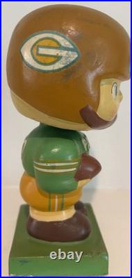 Vintage'60s Green Bay Packers Bobblehead Nodder Square Base Japan NFL Rare