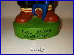 Vintage 60s Paul Bunyan, Bangor, Maine Souvenir Bobblehead Nodder Bank, Banco, Japan