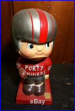 Vintage 60s San Francisco SF 49ers Bobble Head bobblehead football forty niners
