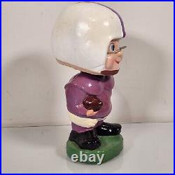 Vintage 60s Your Favorite Football Japan Nodder Bobblehead Purple White BAD BOX