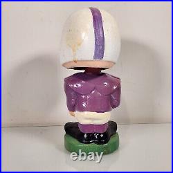 Vintage 60s Your Favorite Football Japan Nodder Bobblehead Purple White BAD BOX