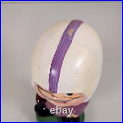Vintage 60s Your Favorite Football Japan Nodder Bobblehead Purple White BAD BOX