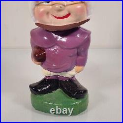 Vintage 60s Your Favorite Football Japan Nodder Bobblehead Purple White BAD BOX