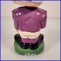 Vintage 60s Your Favorite Football Japan Nodder Bobblehead Purple White BAD BOX