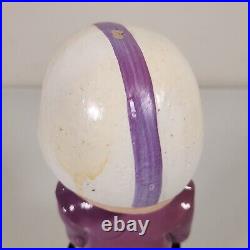 Vintage 60s Your Favorite Football Japan Nodder Bobblehead Purple White BAD BOX