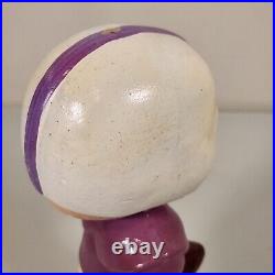 Vintage 60s Your Favorite Football Japan Nodder Bobblehead Purple White BAD BOX