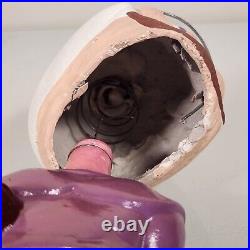 Vintage 60s Your Favorite Football Japan Nodder Bobblehead Purple White BAD BOX