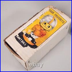 Vintage 60s Your Favorite Football Japan Nodder Bobblehead Purple White BAD BOX