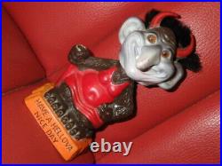 Vintage 70S Red Devil Troll Bobblehead Message Doll Berries Bobbing Head Demon