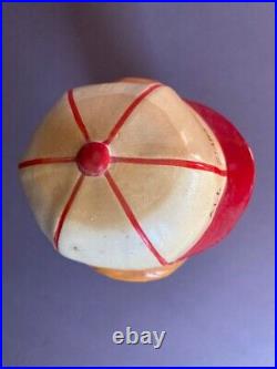 Vintage All Star Baseball Bobblehead Nodder Bank Red Hat Japan 1960s EXC