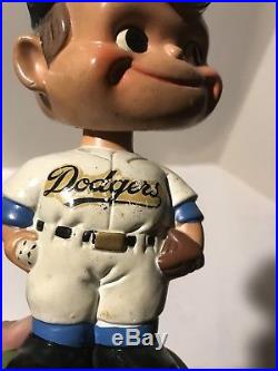 Vintage Antique Los Angeles Dodgers Bobblehead Nodder Green Base 1960s Player