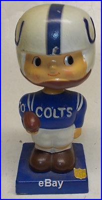 Vintage BALTIMORE COLTS bobblehead nodder EXCELLENT japan 1960s blue square Vintage BALTIMORE COLTS bobblehead nodder EXCELLENT japan 1960s blue square