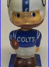 Vintage BALTIMORE COLTS bobblehead nodder EXCELLENT japan 1960s blue square