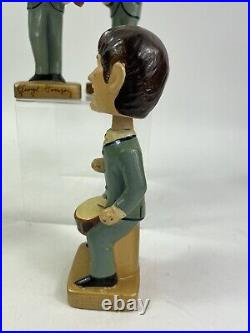 Vintage BEATLES 1964 CAR MASCOTS BOBBLE HEAD 8 INCH NODDERS Complete Set