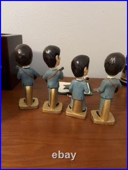 Vintage BEATLES 1964 CAR MASCOTS BOBBLE HEAD 8 INCH NODDERS Complete Set