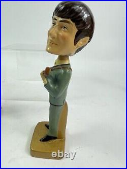 Vintage BEATLES 1964 CAR MASCOTS BOBBLE HEAD 8 INCH NODDERS Complete Set