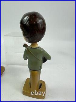 Vintage BEATLES 1964 CAR MASCOTS BOBBLE HEAD 8 INCH NODDERS Complete Set