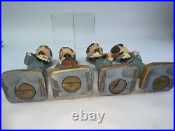 Vintage BEATLES 1964 CAR MASCOTS BOBBLE HEAD 8 INCH NODDERS Complete Set