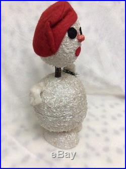 Vintage BOBBLE Head CHRISTMAS Candy CONTAINER 1964 GERMANY SNOWMAN