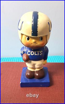 Vintage Baltimore Colts 1960's Bobblehead Nodder Blue Square Base
